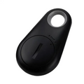 Black plastic bluetooth black water drop anti lost object finder with circular cutout and front button for lost object finder