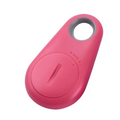 Pink plastic black water drop anti lost object finder with circular cutout and button for lost object finder use
