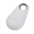 White plastic bluetooth lost object finder with circular attachment hole for black water drop anti lost object use
