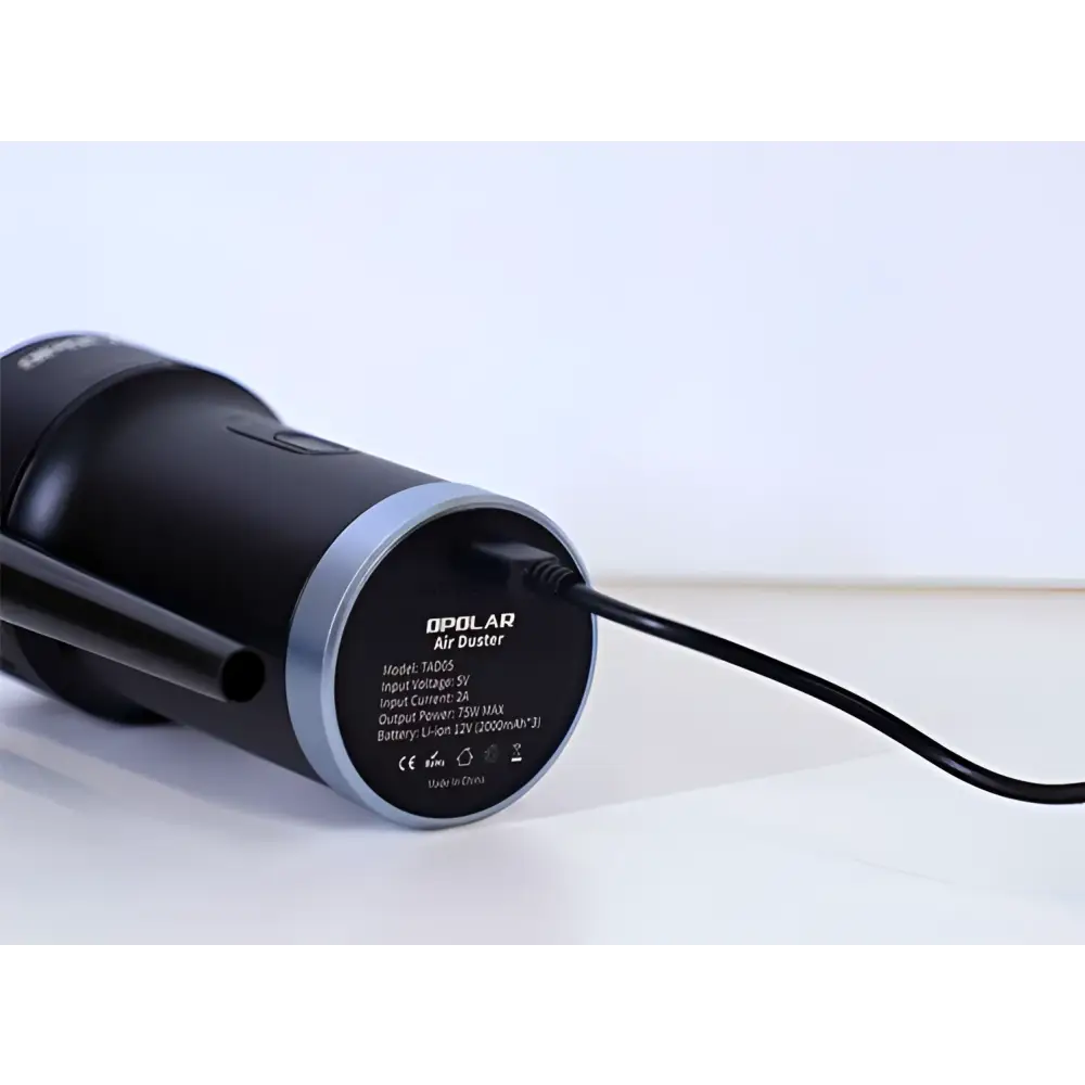 Blue and black household mini vacuum with multiple attachments for versatile cleaning featuring black opolar design