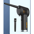 Black opolar household mini vacuum with ergonomic design and brush attachment for versatile cleaning tasks