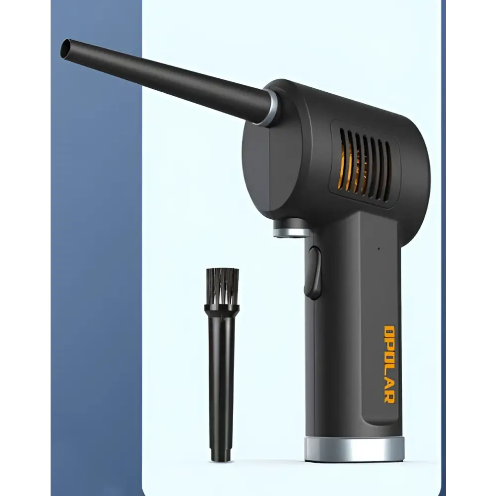 Black opolar household mini vacuum with ergonomic design and brush attachment for versatile cleaning tasks