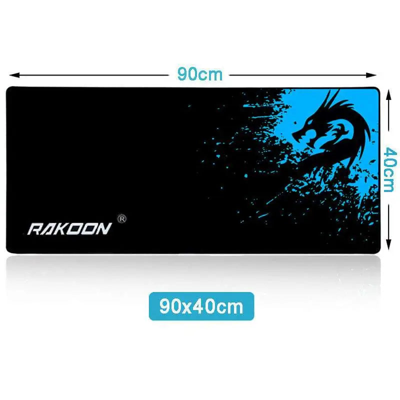 Black rakoon blue dragon gaming mousepad featuring a vibrant blue dragon graphic for luxury women’s fashion setups