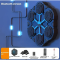 Blue hexagonal boxing target with bluetooth, glowing led lights, and central charging port for bluetooth music home use