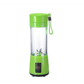 Green portable blender with clear glass container and stainless steel blades for blue portable electric usb rechargeable mixer