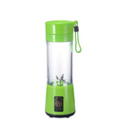 Green portable blender with clear glass container and stainless steel blades for blue portable electric usb rechargeable mixer