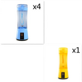 Blue portable electric handheld blender usb rechargeable mixer with power button for electric fruit juicer use