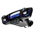 Black car mp3 bluetooth car mp3 player with led accent rings and two rotary knobs for car audio control