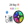 Bluetooth ws2812b black led strip lights with 24-key ir remote 50000 color options and usb power cable