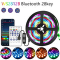 Bluetooth ws2812b black led strip lights with flexible multi-colored LEDs and smartphone app integrated control
