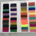 A vibrant 100d chiffon fabric swatch chart showcasing hues for a blush pink lace long prom dress with a prom dress slit