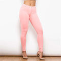 Blush pink melody hot shaping leggings with high-waisted design smooth fabric and subtle front pockets