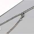 Silver-toned bohemian jewelry antique foot chain featuring a sleek interlocking oval link design with polished clasp