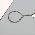 Silver-toned bohemian jewelry antique flower foot chain featuring a circular disc charm on a short link chain