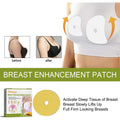 Yellow circular breast enhancement patch with central hole and textured surface for firming breast enhancement and skin elasticity