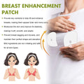 White firming breast enhancement patch with small circular indentation designed to improve skin elasticity