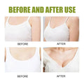 White lace bra with deep v-neckline and delicate beading showcasing firming breast enhancement and skin elasticity benefits