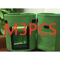 Green felt breathable potato tomato plant growth bags with black trim and square cutout for tomato vegetable plants