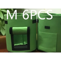 Green breathable potato tomato vegetable plant growth bags with black trim and front pockets for gardening use