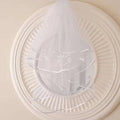 A delicate white translucent double layer veil with elegant cursive inscription featuring bridal comb for bachelor party bridal use