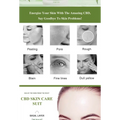 Brightening moisturising skincare set with cbd designed to reduce peeling pores roughness blemishes fine lines and dullness