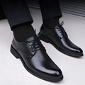 Black leather lace-up dress shoes with polished finish and classic oxford design for luxury women’s fashion
