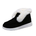 Brown suede warm ankle boot with white faux fur trim and chunky white sole for suede warm winter wear