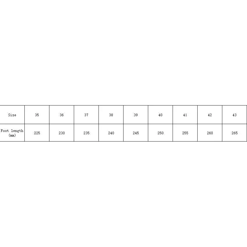A table displaying shoe sizes and foot lengths in millimeters for brown textured work fashion leather shoes featuring brown leather