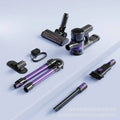 Purple and black foldable handheld vacuum cleaner with brushless large suction and multiple attachments for versatile cleaning
