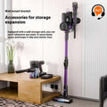 Purple and black brushless large suction foldable handheld vacuum cleaner with wall mount bracket for storage expansion