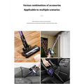 Purple and black foldable handheld vacuum cleaner with brushless large suction and led optical dust display