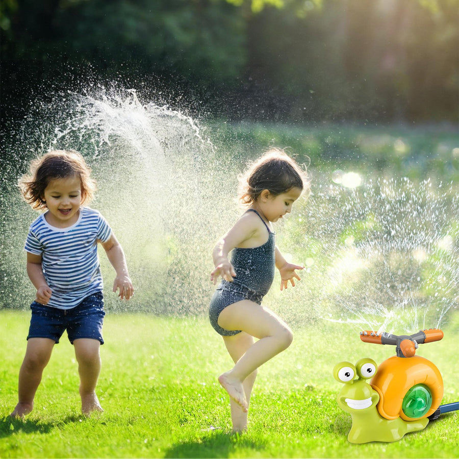 2-in-1 Snail Water Sprinkler Baseball Toy – 360° Spray, Ages 4–8