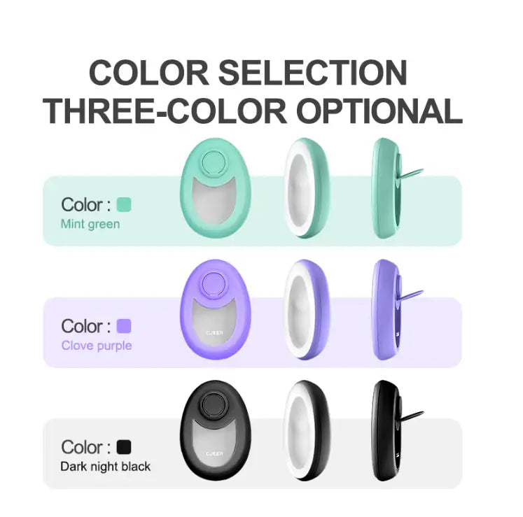 teal nano glass crystal hair eraser removal tool featuring mint green clove purple and dark night black silicone-coated led ring lights with a sleek oval design for effective hair removal and crystal hair treatment.
