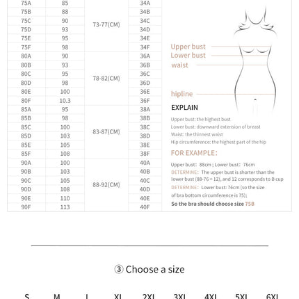 Lace Steel Ring Plus Size Women's Bra - Royalessencelux