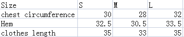 Sizing chart for a purple ribbed mesh shockproof sports bra displaying measurements in inches across small medium and large sizes for fitness exercise seamless wear.