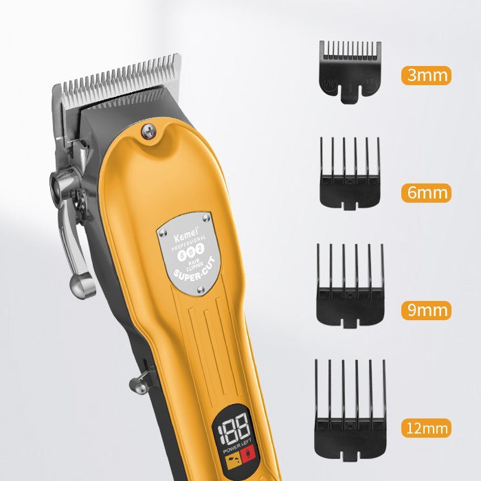 Retro oil-head electric hair clipper with LED digital display – view 1