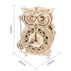 DIY wooden owl clock puzzle kit – view 1