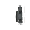 Black digital night vision telescope with textured grip and adjustable strap for tactical use