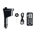 Black car kit mp3 player wireless fm transmitter with integrated speaker and remote control for car audio use