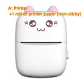 Cute white and pink cat ear mini bluetooth labeler printer portable with cartoon eyes and ears for easy labeling