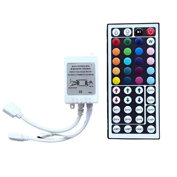 White plastic charged dual head key dc remote controller box with colorful remote color change buttons for rgb leds