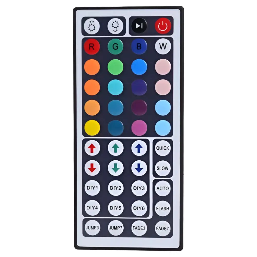 Black key dc remote with colorful circular buttons for charged dual head remote color change lighting effects control