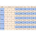 The table displays size measurements for the chiffon lace trailing wedding large swing dress in cm and inches