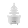 White plastic christmas tree essential oil aroma diffuser humidifier with tiered branches and star topper