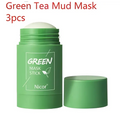 Green cylindrical nicor cleansing green tea mud mask stick with white cap for eggplant oil control use