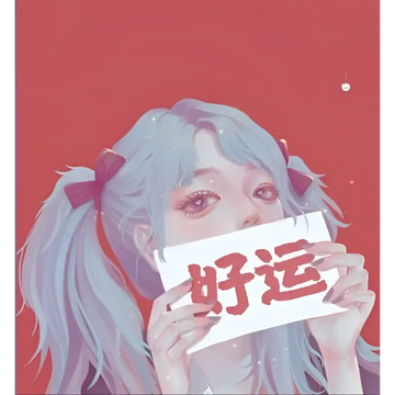 A character with light blue hair holds a white paper sign with red chinese characters featuring a cold wind minimalist metal ring set