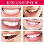 Clear sparkling rhinestone tooth gems in a complete tooth gem kit with adhesive and light for cosmetic tooth decoration