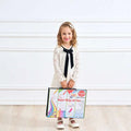 Comprehensive watercolor pen and painting set in a colorful rectangular box with colorful crayons and black plastic case