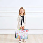 Comprehensive watercolor pen and painting set in a colorful rectangular box with colorful crayons and black plastic case