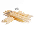 Beige translucent coning beewax natural ear candle sticks with silver bands for ear healthy care and wax removal